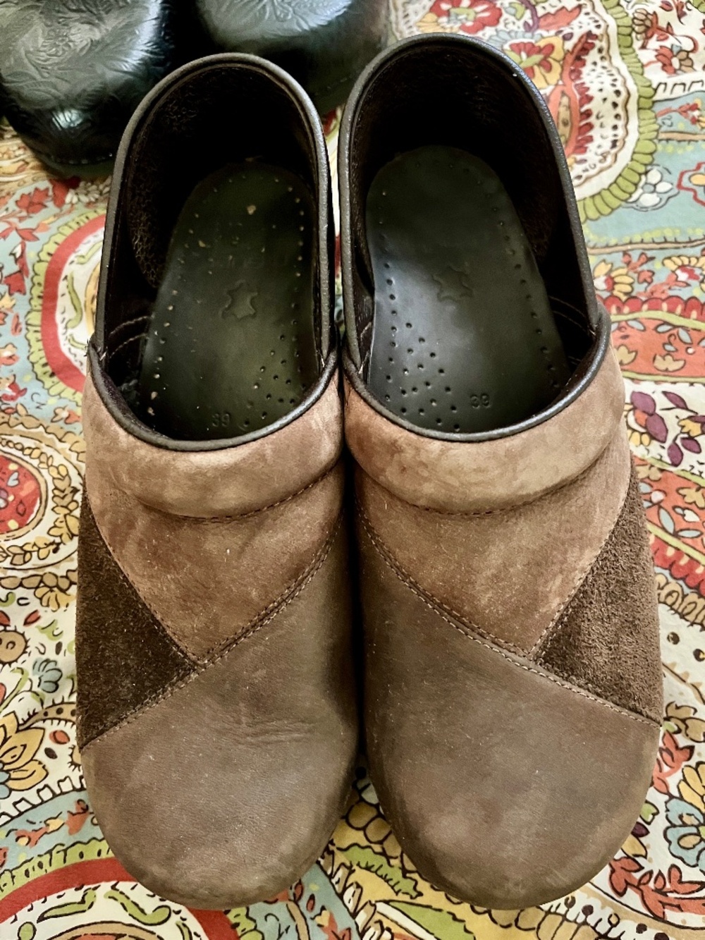 Dansko Leather & Suede Patchwork Clog Women's 39